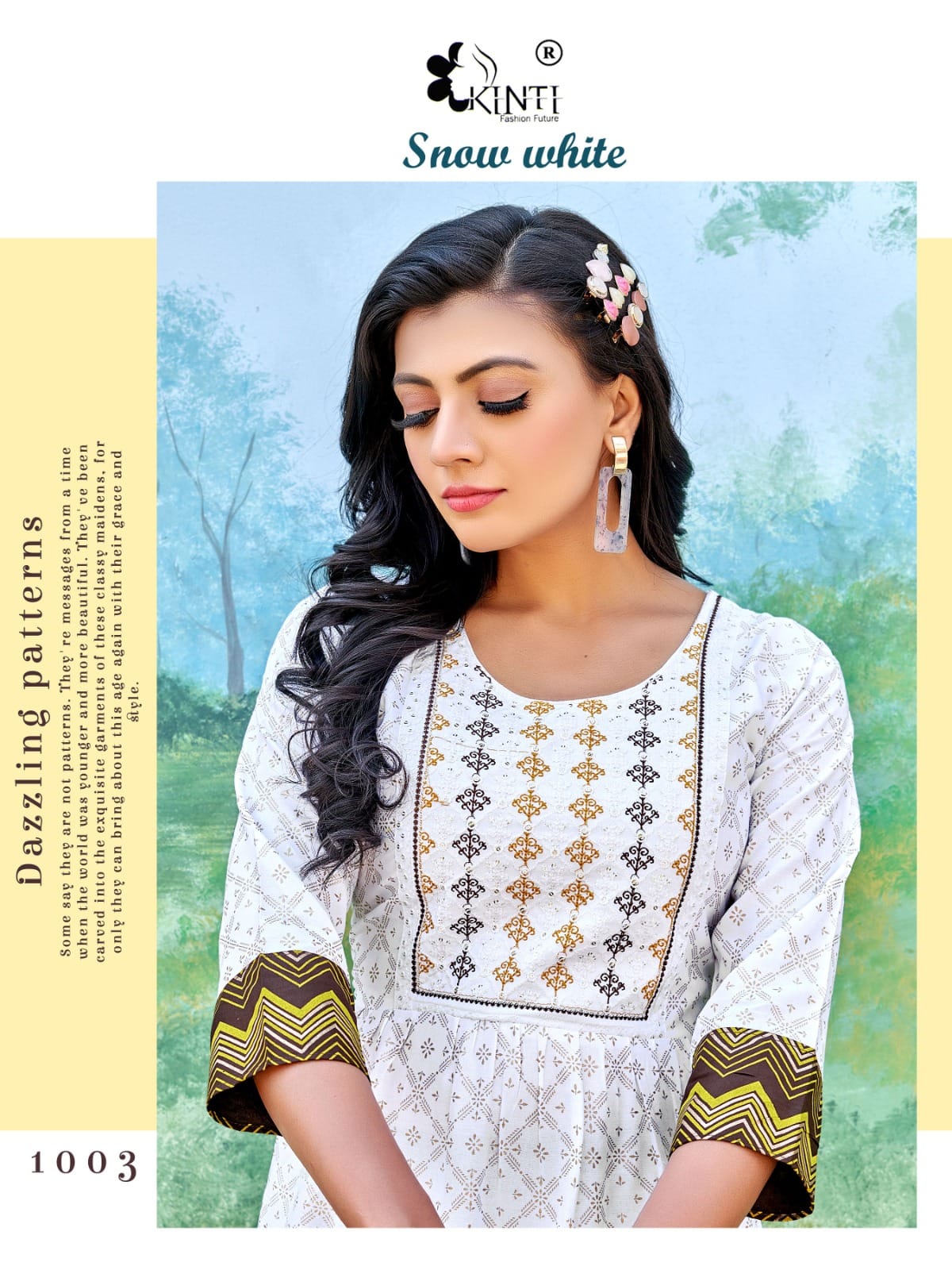 Snow White By Kinti Printed Anarkali Kurtis Catalog